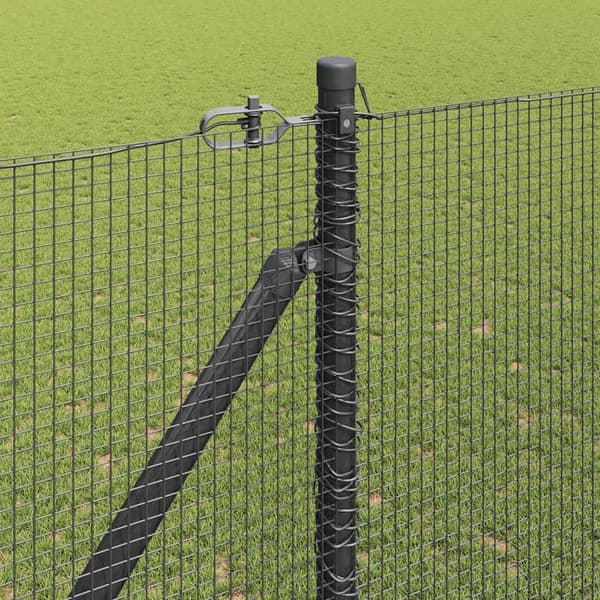 vidaXL Gjerde med innlegg. Grå 1.6 x 10 m Stål