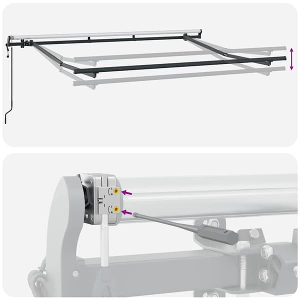 vidaXL Markisram Antracit 4 x 2 m Metall