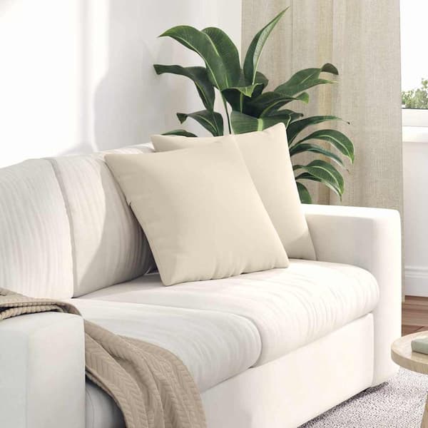 vidaXL Soffkuddar 2 st Beige 45 x 45 cm tyg