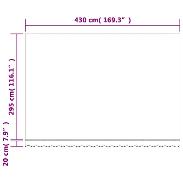 vidaXL Markisväv röd och vit randig 4,5x3 m
