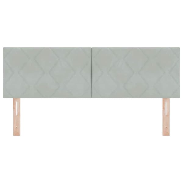 vidaXL Huvudgavel Ljusgrå 144 cm Sammet