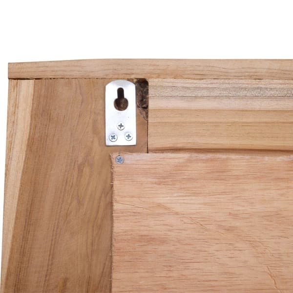 vidaXL Prydnadsspegel teak 60x60 cm kvadrat