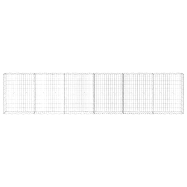 vidaXL Gabionmur galvaniserat stål 300x30x100 cm