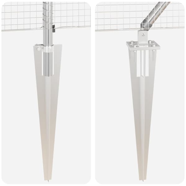 vidaXL Gjerde med innlegg. sølv 1 x 25 m Stål