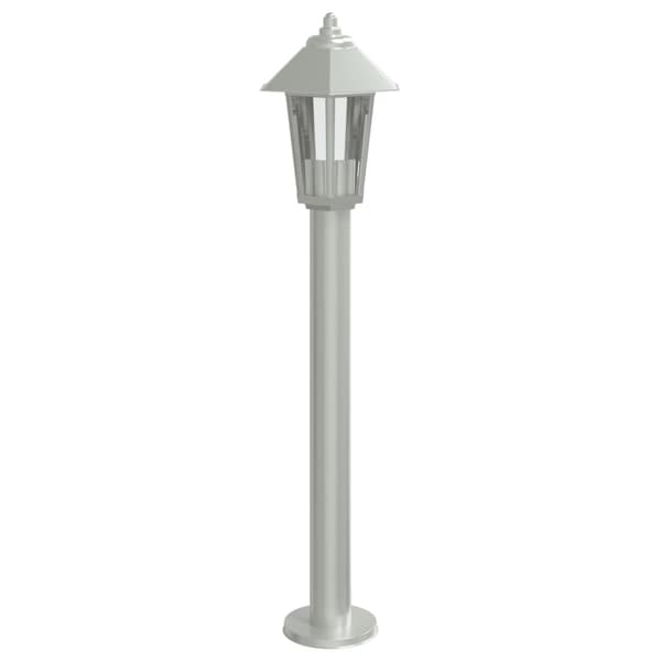 vidaXL Utendørs gulvlampe sølv 80 cm rustfritt stål