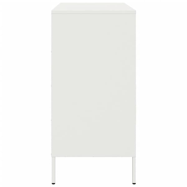 vidaXL Skänk vit 68x39x79 cm stål