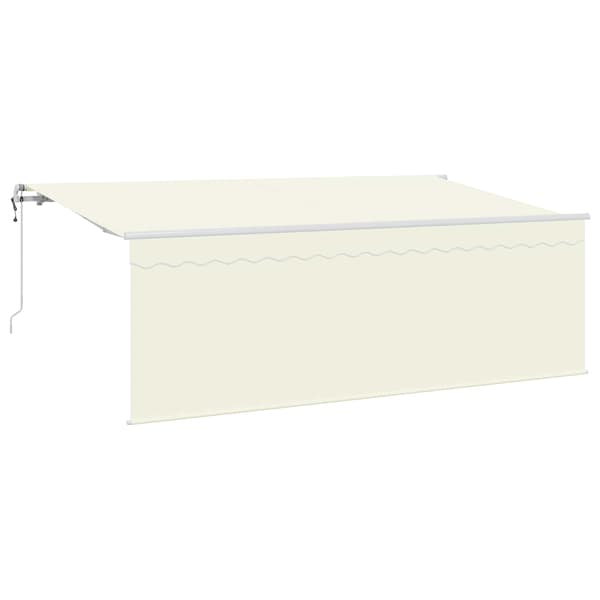 vidaXL Innvendbar Markise Krem 400 x 200 cm Polyester og aluminium
