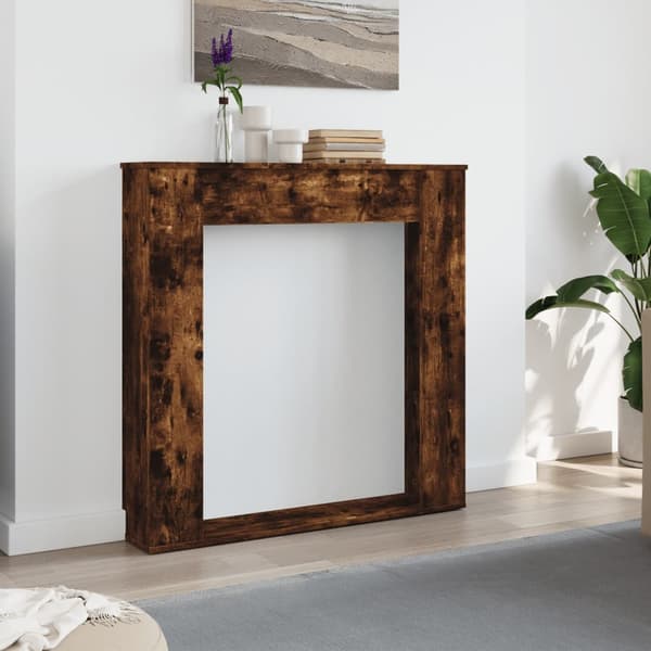vidaXL Spiselkrans rökfärgad ek 100x20x100 cm konstruerat trä