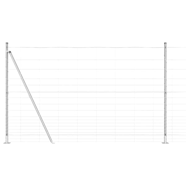 vidaXL Stängselstolpe Galvaniserad 50 x 1,5 m Stål
