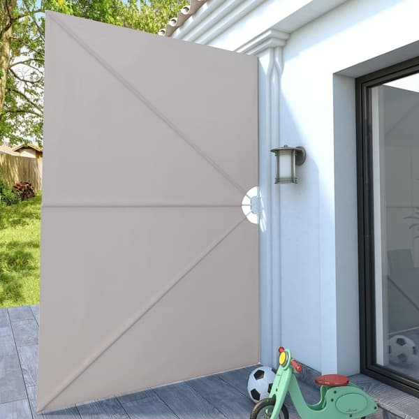 vidaXL Sidomarkis för terrass gräddvit 300x200 cm