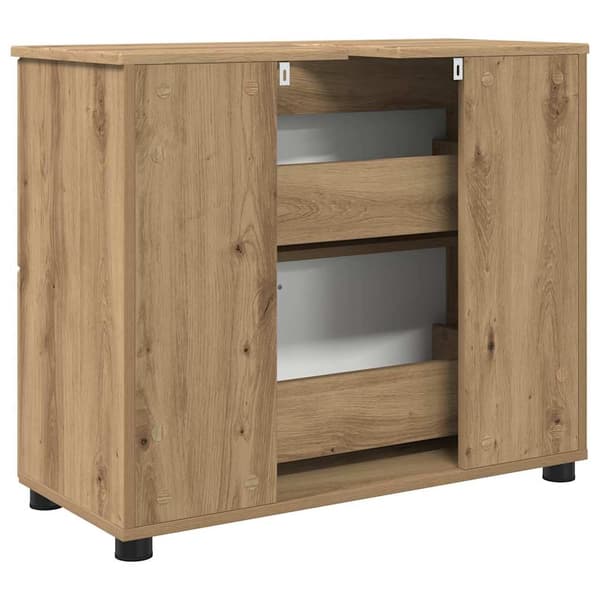 vidaXL Baderomsskap artisan eik 76.5 x 35 x 64 cm Konstruert tre