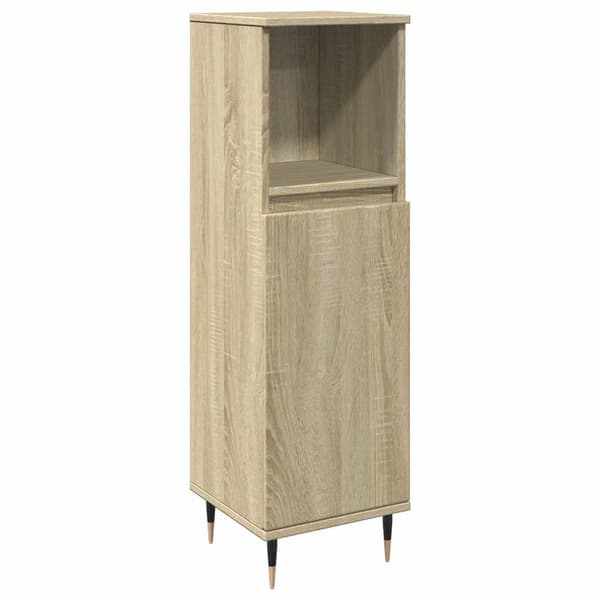 vidaXL Baderomsskap sonoma eik 30x30x100 cm konstruert tre