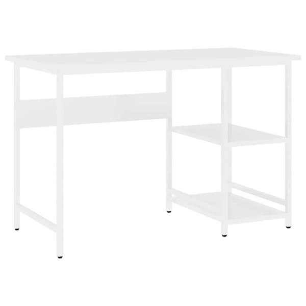 vidaXL Datorbord vit 105x50x72 cm MDF och metall