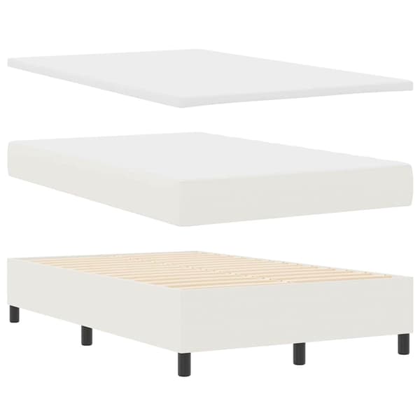 vidaXL Bäddfjäder Grädde och vit 120 x 200 cm Kordread tyg