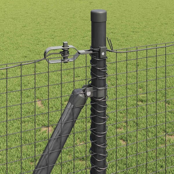 vidaXL Gjerde med innlegg. Grå 1 x 25 m Stål
