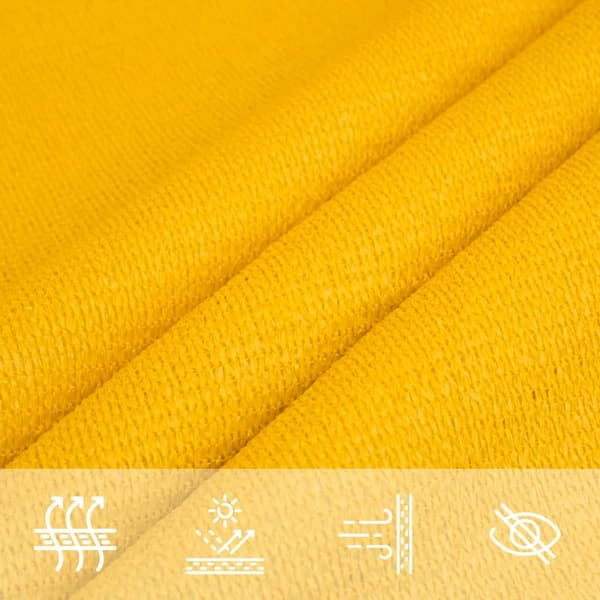 vidaXL Solseil 160 g/m² gul 2x5 m HDPE