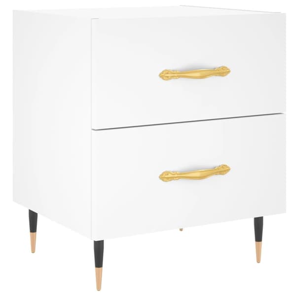 vidaXL Nattbord hvit 40x35x47,5 cm konstruert tre