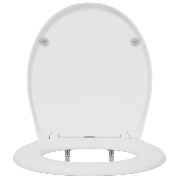 vidaXL Vit Plast Standard Stabil Standard toalettlock Oval