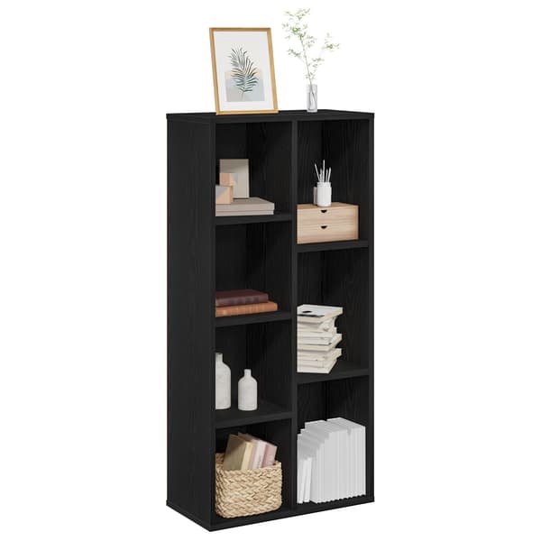 vidaXL Bokhylle Svart Eik 50 x 25 x 102 cm