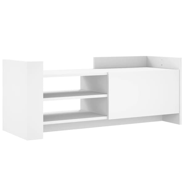 vidaXL TV-benk hvit 100x35x40 cm konstruert tre