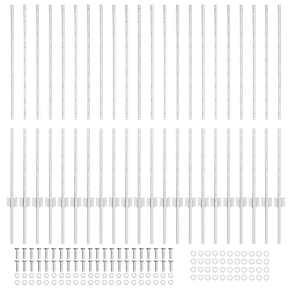 vidaXL Stängselstolpe 22 pcs Silver 160 cm Stål