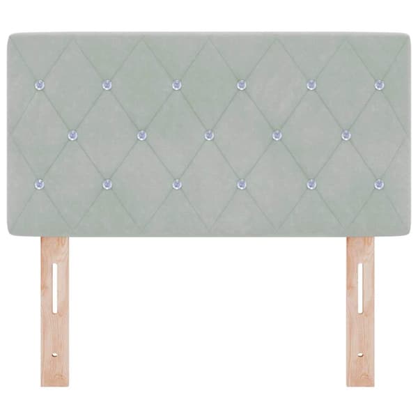 vidaXL Huvudgavel Ljusgrå 80 cm Sammet