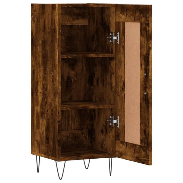 vidaXL Skjenk røkt eik 34,5x34x90 cm konstruert tre