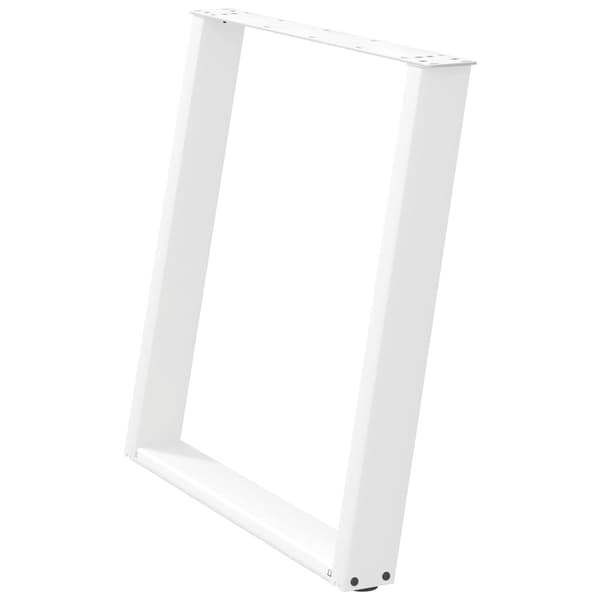 vidaXL Matbordsben U-formad 2 st vit 80x(72-73) cm stål