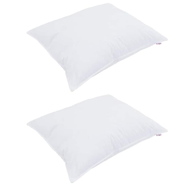 vidaXL Kudde med kudde 2 pcs Vit 40 x 60 cm Bomull