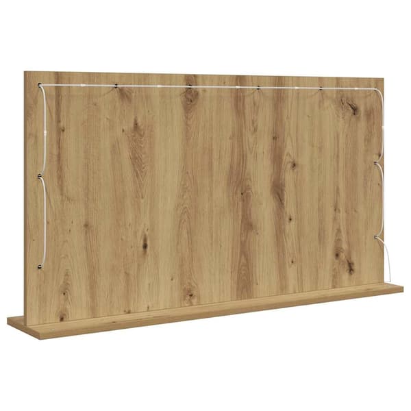 vidaXL Stilfullt Speil Rektangulær Artisan Eik 100 x 55 x 18 cm