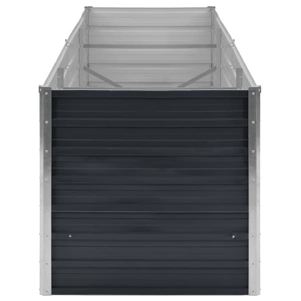 vidaXL Høybed antrasitt 240x80x77 cm galvanisert stål