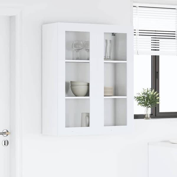vidaXL Väggskåp med förvaring Vit 80 x 31 x 100 cm Konstruerat trä