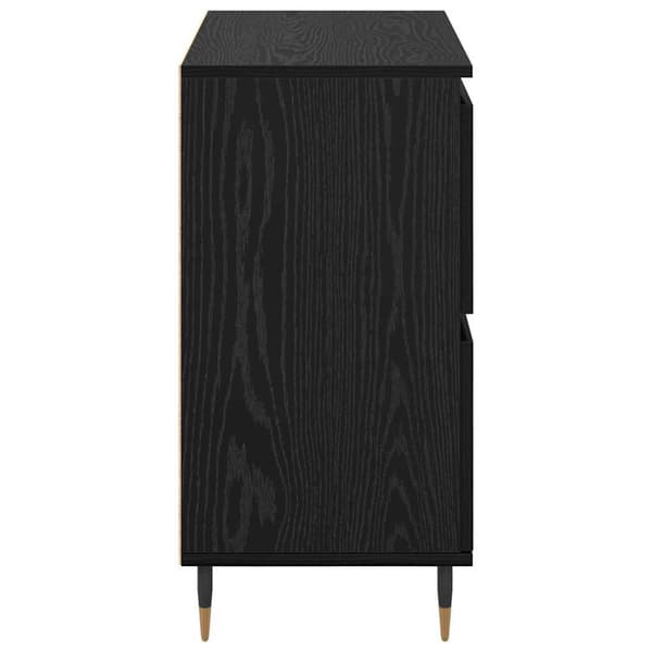 vidaXL Serviesskap Svart Eik 60 x 35 x 70 cm