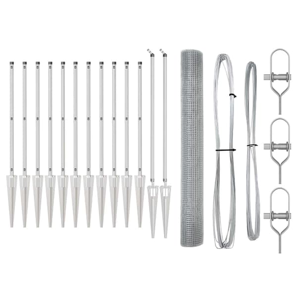 vidaXL Stängselstolpe Silver
