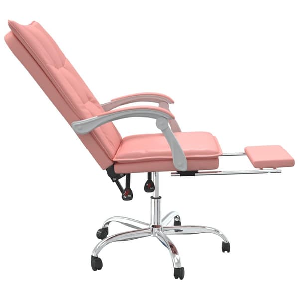 vidaXL Kontorsstol rosa konstläder
