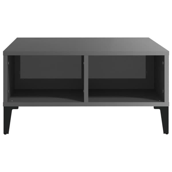vidaXL Soffbord grå högglans 60x60x30 cm spånskiva