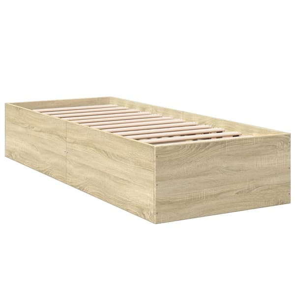 vidaXL Sengeramme sonoma eik 100x200 cm konstruert tre