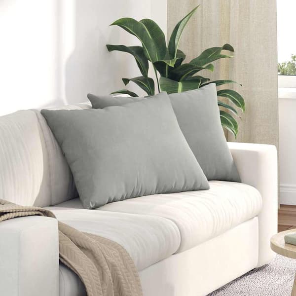 vidaXL Soffkuddar 2 st Ljusgrå 70 x 50 cm tyg