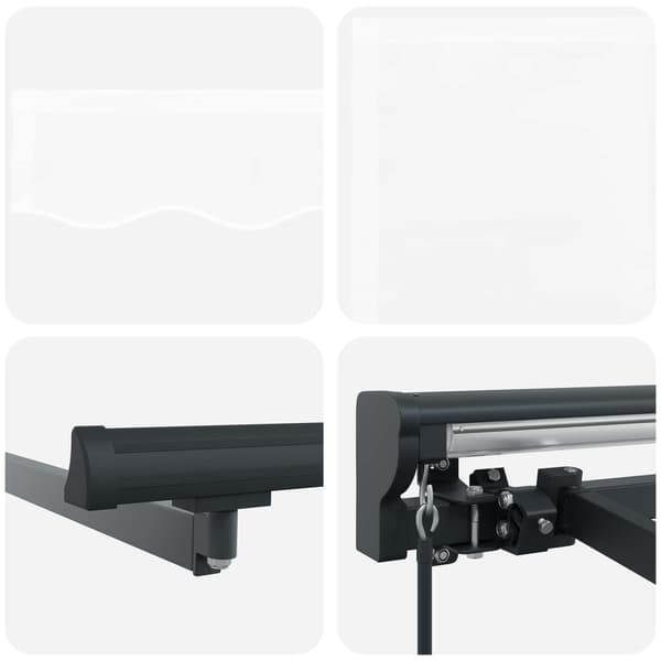 vidaXL Markisram Vit 450 × 300 cm Polyester med PU-beläggning
