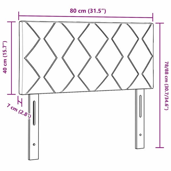 vidaXL LED huvuddyna Ljusgrå 80 cm Sammet