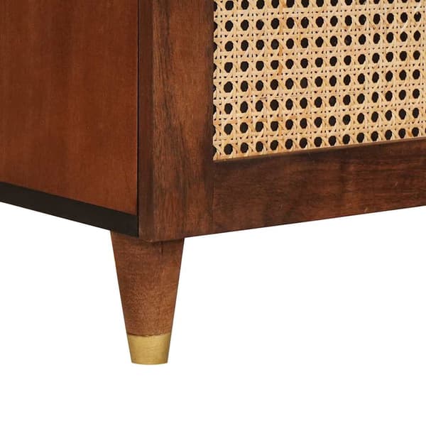 vidaXL Serviesskap Brun 80 x 33,5 x 75 cm Massiv mango tre