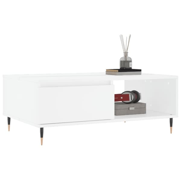 vidaXL Soffbord vit 90x60x35 cm konstruerat trä