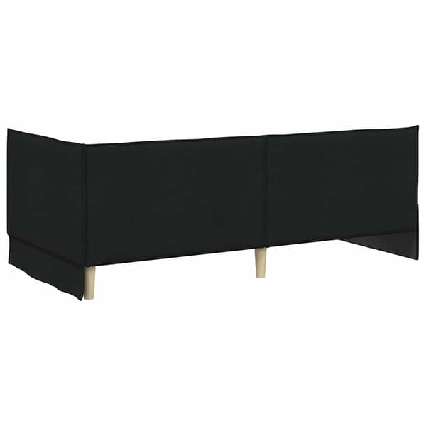 vidaXL Hörnssängram Svart 90 x 200 cm tyg