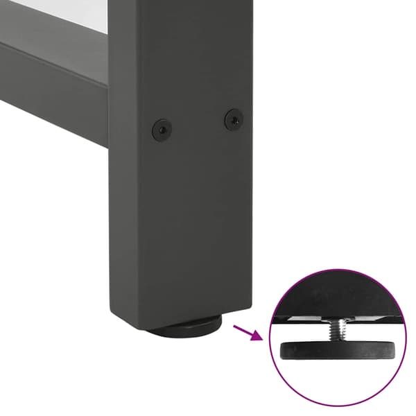 vidaXL Soffbordsben antracit 2 st 80x(72-73) cm stål