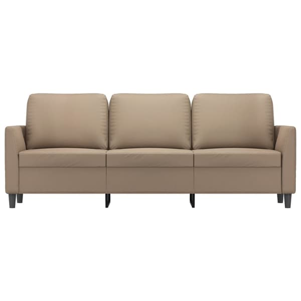 vidaXL 3-sitssoffa cappuccino 180 cm konstläder