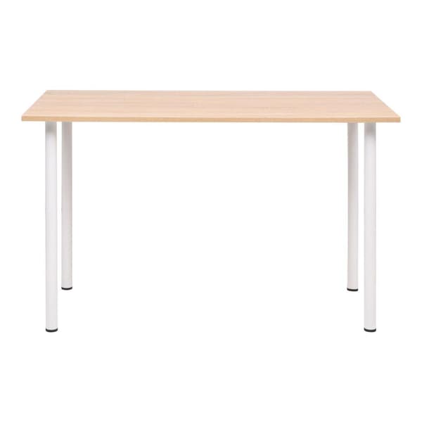 vidaXL Spisebord 120x60x73 cm eik og hvit