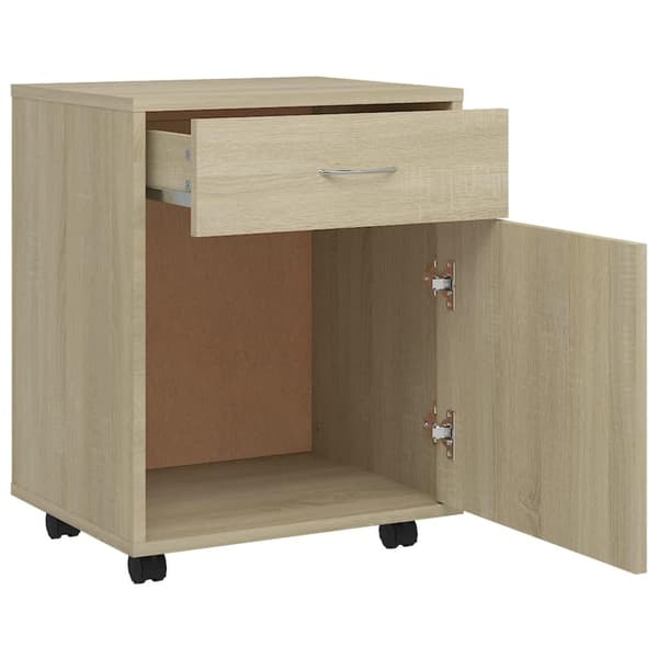 vidaXL Rulleskap sonoma eik 45x38x54 cm sponplate