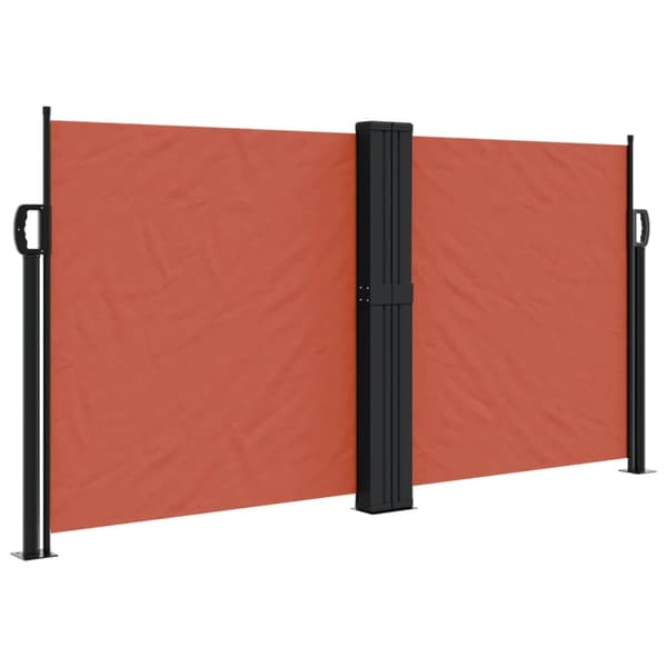 vidaXL Infällbar sidomarkis terrakotta 120x1000 cm