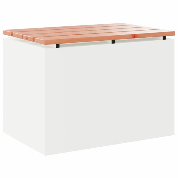 vidaXL Hagebenk Hvit 60 x 40 x 43 cm Stål