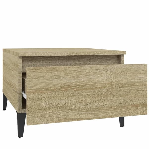 vidaXL Sidebord sonoma eik 50x46x35 cm konstruert tre